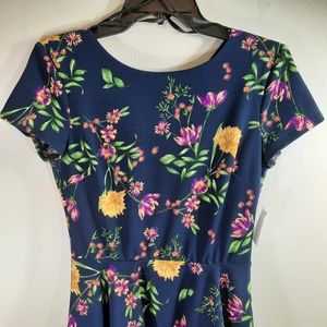 NWT B. Darling blue/ floral dress. Sz 7/8